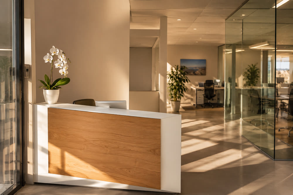 Réception d'un bureau professionnel